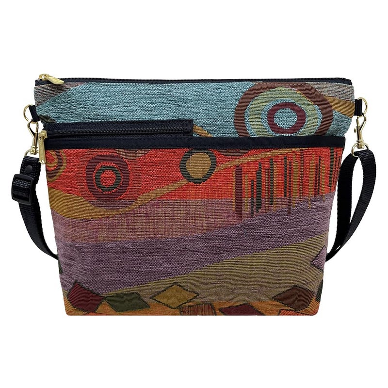 Danny K. Women's Tapestry Bag Shoulder Handbag, Large Zipper Purse Handmade in the USA (Wild Mango) - Image 1
